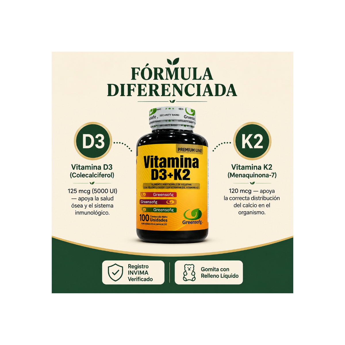 VITAMINA D3 + K2