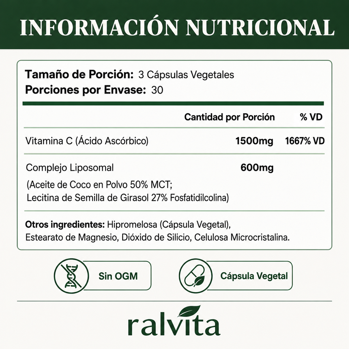 LIPOSOMAL VITAMINA C 90 CÁPSULAS